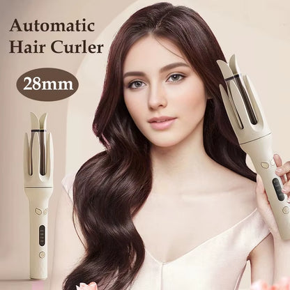 Automatic Rotating Ceramic Hair Curler Stick 