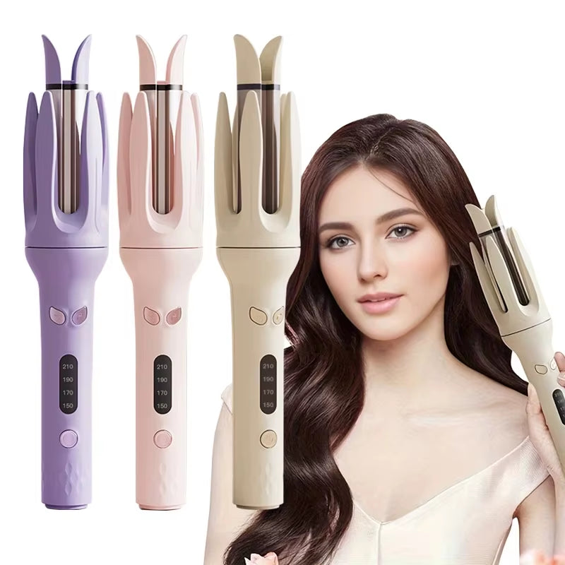 Automatic Rotating Ceramic Hair Curler Stick 
