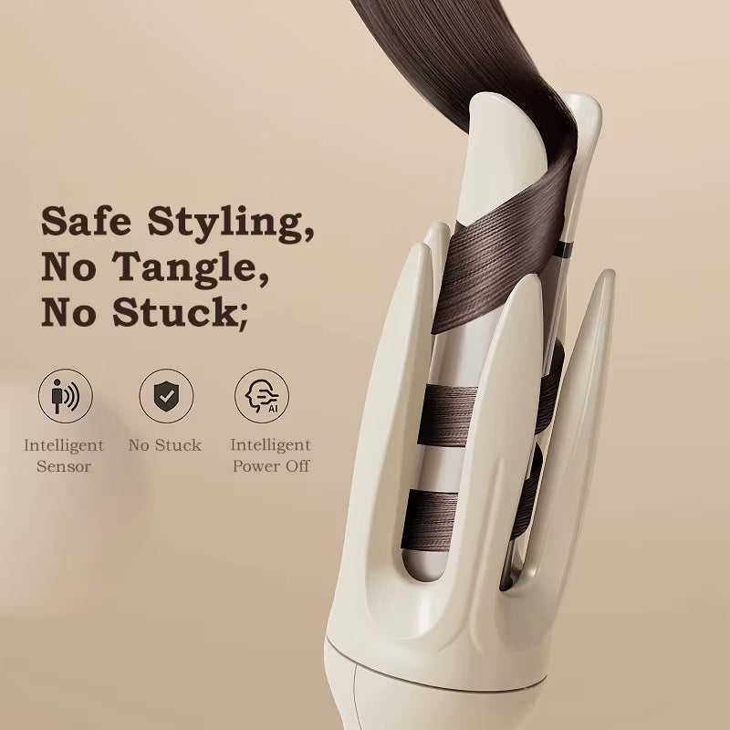 Automatic Rotating Ceramic Hair Curler Stick 